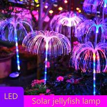 GCTECHING 1pc LED Solar Powered Jellyfish Lamp, Plastic Material Outdoor Fiber Optic Jellyfish Light Suitable For Street, Wall, House, Garden, Balcony, Lawn, Party, Daily Use - Single-layer Jellyfish Lamp - View 2