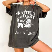 Jaxson Dart Cam Skattebo Football Shirt, Jaxson Dart Tee, Cam Skattebo T-Shirt, New York Football Te - 黑色 - 查看 1