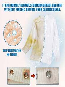jakehoe Clothing Cleaner - Effectively Removes Stubborn Sweat Stains, Oil Stains On Cuffs And Collars, And Other Protein-Based Stains. Brightens And Cleans Without Damaging Fabrics. Simple And Convenient, Also Suitable As A Gift For Friends And Family. Assorted Styles Will Be Randomly Sent. - Liquid - View 4