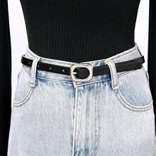 3pcs Minimalist Women's Thin Waist Belt, Versatile Jeans Accessory - Multicolor - View 2