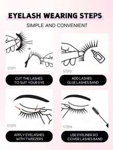 20 Pairs Cat Eye Lashes, Fluffy And Volume Eyelashes For Dramatic Look, Perfect For Makeup Lovers And Special Occasions - 貓精靈假睫毛 - 查看 7