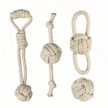 Linen Dog Toys Set, Suitable For Medium & Small Dogs, Includes Rope Toys, Chew Toys With Knots & Balls, Tug Of War, Training, Gum Massage - Multicolor - View 22