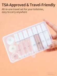 1SET Travel Containers, Portable Dispensing Bottle Sets, Vacuum Travel Dispensing Bottle Sets, Press Spray Bottles, Cosmetics, Perfumes, Lotions, Skin Care Products, Toners, And Moisturizers; Alcohol Spray Bottles. - Multicolor - View 9