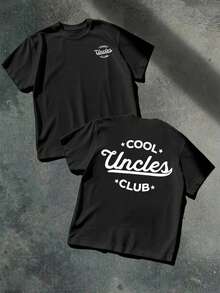 Cool Uncles Club Graphic Print Men's Tee,Fashionable Crew Neck TShirt,Soft & Comfortable Casual Top,Stylish & Design,Versatile Outfit Choice Perfect For Daily Wear - màu đen - Xem 1
