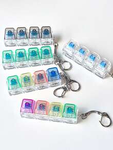 1 móc khóa bàn phím - Móc khóa xoay ngón tay cầm tay, nhỏ gọn và nhẹ, phù hợp cho người đánh máy, game thủ, giúp giảm căng thẳng sáng tạo. Móc khóa cơ học 9 phím âm nhạc, lý tưởng cho văn phòng, du lịch, chìa khóa xe hơi, mặt dây chuyền túi xách, móc khóa ngón tay người lớn unisex, móc khóa bấm ngón tay. - Nhiều màu - Xem 4