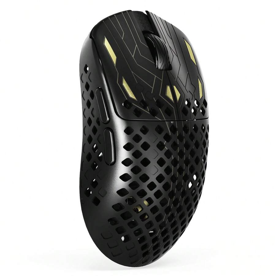 ATTACK SHARK MAMBASNAKE M2 三模式游戏鼠标，PAW3395PRO 40,000 DPI 传感器，博通 BK52820 芯片，41 克超轻碳纤维材质，1 亿次寿命欧姆龙微动开关，1000Hz 轮询率 - 彩色 - 查看 1