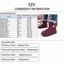 FZY New 2026 Winter Women's Ankle Boots And Short Boots: Stylish, One-Piece Mid-Calf Platform Boots With Adjustable Elastic Heels And A Thick, Fashionable Flannel Edging, Perfect For Winter Outdoor Activities And Can Be Paired With Valentine's Day Outfits. Available In Black, Red, Grey, And Blue. Women's Winter Clothing. A Top Choice For Valentine's Day Gifts. Stylish, Warm Black Ankle Boots; Comfortable And Versatile Low-Heeled Shoes; One-Piece Boots. Avant-Garde Elongated Women's Boots; Comfortable And Durable Concealed Wedge Boots. - 紅色 - 查看 3