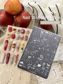 XEIJAYI 1 Nail Art Print Board, 30 Patterns, Checkered And Geometric Nail Art Templates, Metal Print Board, Suitable For Professional Nail Artists, DIY Nail Art Design Tool - Silver - View 10