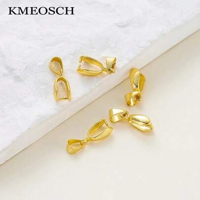 KMEOSCH 20个吊坠夹扣瓜籽扣环吊坠连接器铜质吊坠环珠，适用于DIY项链首饰配件