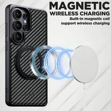 Suteni Magnetic Wireless Charging Phone Holder, Built-In Magnetic Coil Supports Wireless Charging - Black - View 7