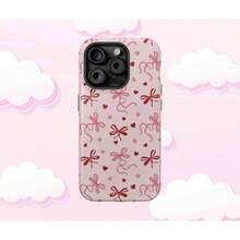Magsafe Phone Case Ribbon Bows And Hearts Coquette Phone Case | Valentine's Day Phone Case Gift Idea For Girls Works With  15 14 13 - 彩色 - 查看 2
