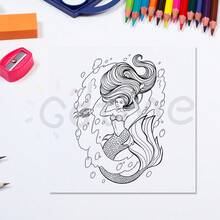 24页骷髅系列涂色书，配有精美插图，是放松身心和欣赏艺术的理想之选。是送给哥特风格女孩的绝佳生日礼物，也适合返校季、情人节、复活节和狂欢节等节日。可用作文具、办公用品或房间装饰。尺寸：7.9 x 7.9 英寸。 - 骷髏1 - 查看 5