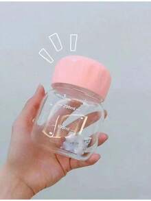 1个迷你玻璃水杯，小咖啡牛奶杯，便携可爱水杯，水瓶 - 彩色 - 查看 3