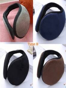 1pc Unisex Foldable Plush Ear Warmers, Cute Furry Winter Ear Muffs, Halloween & Christmas Gift, Freeze-Proof Ear Covers, Ear Protection For Outdoor Activities In Winter