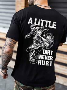 Envío nacional | camiseta de manga corta con estampado casual de algodón puro para hombres en primavera y verano - Negro - Ver 3