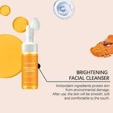 100ml,Turmeric Facial Cleanser,Deeply Cleans Pores Of Dirt, Removes Excess Oil, Improves Uneven Skin Tone, Reduces Yellowish Tinge And Brightens Complexion, Makes Skin Smooth And Tender, Leaves Skin Clean And Refreshing Without Feeling Tight. - 薑黃 - 查看 5
