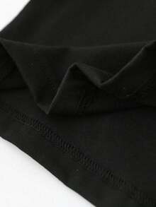 Tween Girls' Casual Letter & Cherry Print Round Neck Short Sleeve T-Shirt, Summer - Black - View 4