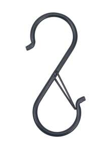10/20pcs S-Shaped Hooks, Metal Safety Clasp Design Hooks, Heavy Duty Kitchen Pot Rack Hooks, Cabinet Hooks, Plant Hooks, For Hanging Kitchenware, Tableware, Pots, Clothes, Plants, Bags (Black) - S-hook - View 11