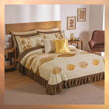 Set de Dormitorio: Colcha Estampada con Cortinas Largas BEAUTTY HOME - OLMO - Ver 2