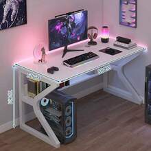 Escritorio Pequeño para Computadora 80 cm - Mesa de Estudio y Trabajo Moderna para Oficina en Casa o Dormitorio - Blanco - Ver 2