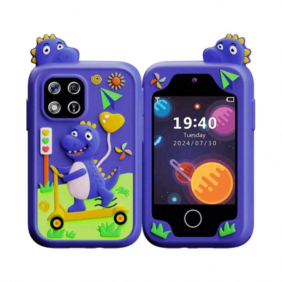 Kids Smart Phone For Girls, Kids Smart Phone Toys,Toddler Phone Toy With Dual Camera, 2.8" Touchscreen, 20 Games, MP3, Christmas Birthday Gift For Ages 3-10, Toddler Girl Toys - 藍色 - 查看 1