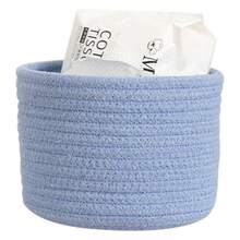 Small Cotton Rope Under-Bed Storage Box Miscellaneous Basket Woven Under-Bed Storage Box Snack Basket Home Storage Artifact - 黃色 - 查看 6