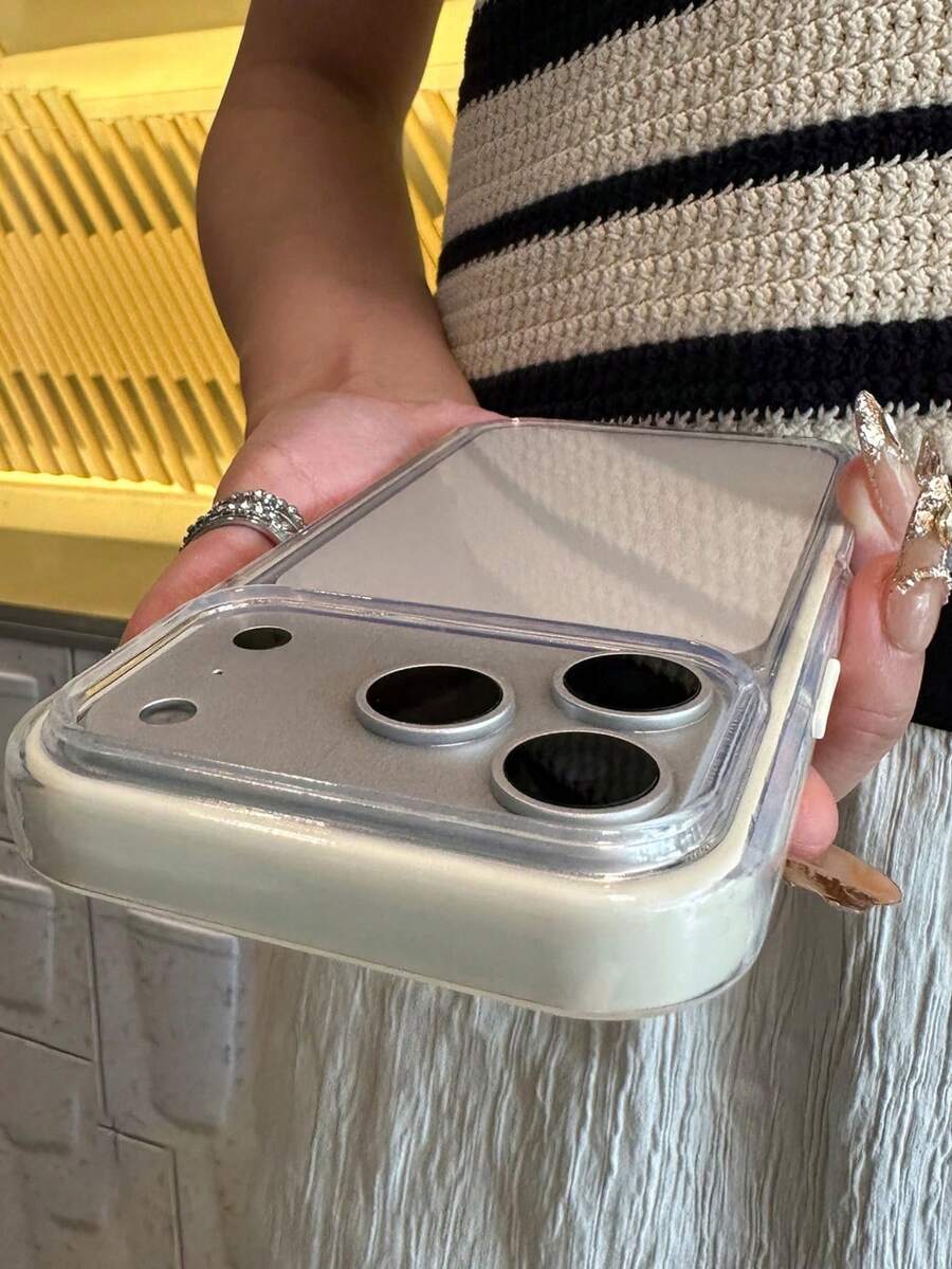 可爱果冻亮面手机壳，兼容 17 Pro Max、17 Pro、17、17 Air、16、15、14、13、12 Pro Max、11，纯色防震软壳