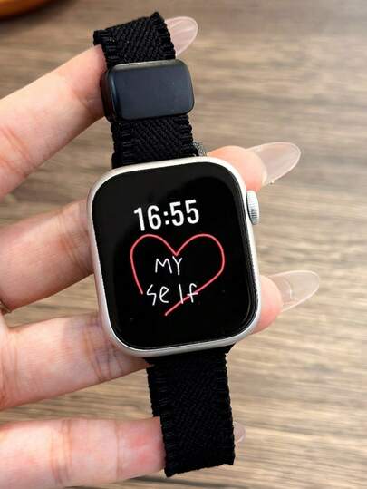 Stylish Cute Slim Magnetic Nylon Elasticity Strap Compatible With Apple Watch Band Ultra2 42mm 46mm 49mm 45mm 44 41 42 Correa Adjustable Band Compatible With Iwatch Series S11 S10 9 8 SE 7 6 5 4 3 2 1