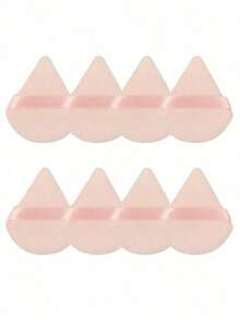 24 piezas/15 piezas/8 piezas/3 piezas Esponja de maquillaje con corazón de felpa, textura suave y esponjosa, adecuada para polvos faciales y corporales, herramientas de belleza de maquillaje mixtas - Albaricoque - Ver 3