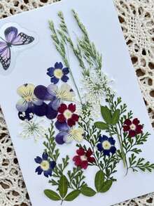 手工干花压制展示框，镂空3D植物标本保护双面透明玻璃框 - 均碼 - 查看 1