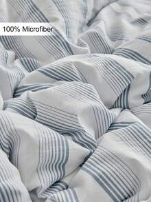 1/2 件装极简条纹印花涤纶枕套，带绒球流苏，柔软透气，现代沙发抱枕套，不含枕芯 - 灰色 - 查看 5