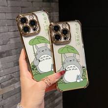 Phone: New Funny Totoros Compatible With 17, 16e, 16, 15, 14, 13, 12, 11,, Pro,,, X, XR, XSMAX, 8, Plus, Anti-Shock, Transparent, Soft Back Cover - 金色 - 查看 5