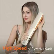 LUYAO 2-In-1 Hair Straightener & Hair Dryer, Fast Air Drying, Hot Air Styling Plate Straightener, Hair Dryer, Iron, Wet & Dry Use - EU C Type Plug(220-240V) - View 5