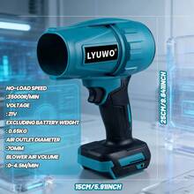 Brushless Turbine Electric Hair Dryer, Personal Cooling Fan, High-Power Hair Dryer, Handheld Blow Dryer Cooling Tool, Outdoor BBQ Blower - Mint Blue - View 1