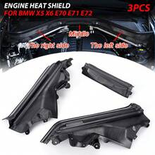 For BMW X5 X6 E70 Black Car Engine Upper Compartment Partition Panel Set 51717169420 51717169421 51717169419 Car Accessories - 3pcs - View 1