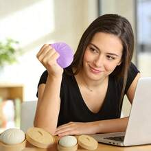 1/2/3/4个饺子造型挤压玩具，饺子减压球，包子造型挤压玩具减压球，成人礼品带蒸笼 - 彩色 - 查看 2