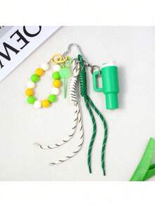 1pc Mini Water Bottle Keychain Pendant, Decorative Bag Accessory, Suitable For Girl Handbag And Backpack - Multicolor - View 7