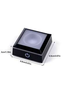 1pc Modern 3D Glass Ball LED Base, Touch Color Changing LED Display Stand - USB/Battery Powered, Decorative Atmosphere For Liquor, Suitable For 3D Crystal Photos, Glass, Acrylic Or Transparent/Translucent Materials, Party, Room, Office Decoration - Multicolor - View 16