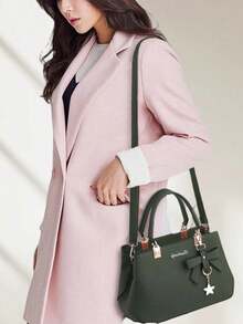 Halloween Drubeya Women's Handbag - Faux Leather Lined Shoulder Bag, Top-Handle Satchel Tote For Halloween Party & Daily Use Totes Bags For Women  Bolsos Bolsos Para Mujer Bolsos Para Mujer - 女士包綠色 - 查看 3