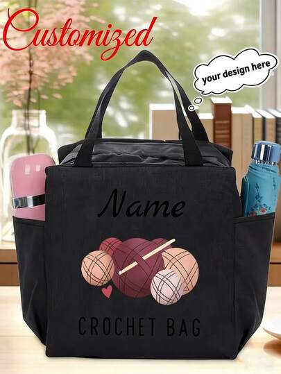 Customizable Insulated Lunch Bag, Customizable Name Insulated Lunch Bag, Boys & Girls Insulated Lunch Bag, Tote Bag, Lunch Box, Ice Pack, Picnic Food Bag, Floral & Letter Pattern Lunch Box, Canvas Lightweight Portable Lunch Storage Bag, School Office Picnic Lunch Bag, Women's Lunch Bag, Office School Supplies Accessories, Work Commute Outdoor Travel