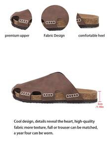 Nuevas sandalias casuales y cómodas, resistentes al desgaste y antideslizantes para uso diario, vacaciones y talla grande, con costura de unicolor y diseño slip-on para mujeres - Marrón claro - Ver 8