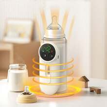 Calentador portátil de biberones, calentador multifunción de biberones de leche materna y fórmula infantil, descongelador, apto para la mayoría de biberones, ideal para viajar y alimentar al bebé en casa o fuera de ella, batería de 8000 mAh. - Blanco - Ver 9