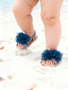 Infant/Toddler Girls' Summer Sandals, Newborn/Infant First Walker Shoes - Royal Blue - View 2