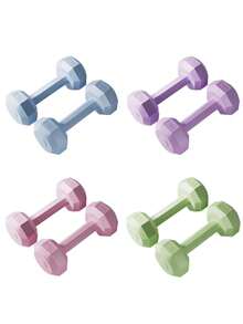 1 Set/2 Piezas de Mancuernas de Fitness, Utilizadas para Entrenamiento de Fuerza y Desarrollo Muscular, Fabricadas en Metal Sólido, Antideslizantes y Resistentes al Desgaste, Adecuadas para Entrenamientos en Casa, Gimnasio y Oficina, y Aplicables a Adultos y Adolescentes. - color aleatorio - Ver 5