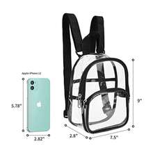 Nouveau sac à dos transparent en PVC, sac de rangement étanche pour les sports de plein air, mini sac de voyage étanche - rouge - Voir 3