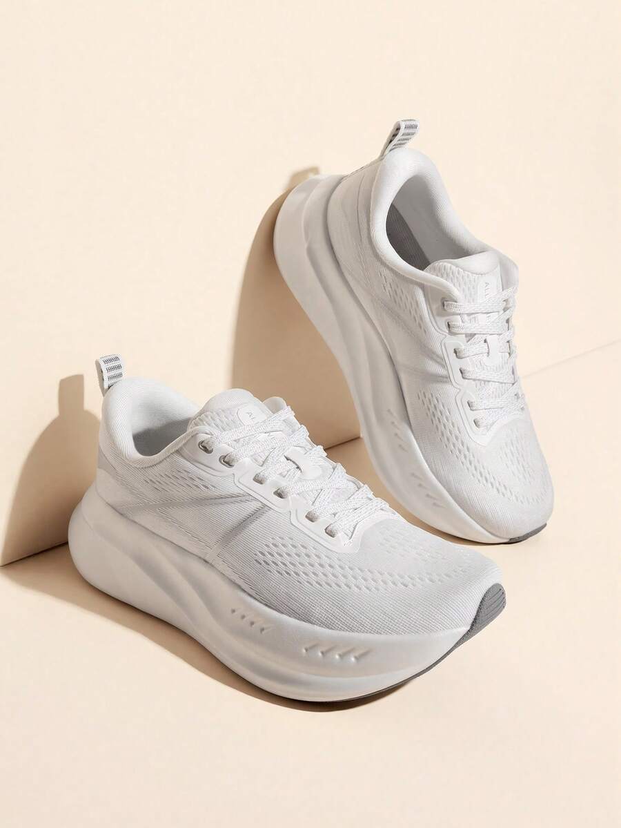 Women's Lightweight Road Running Shoes – Non-Slip Cushioned Sneakers For Gym, Workout, Walking & Tennis Arch Support & Comfort For 5K Activities - trắng - Xem 1