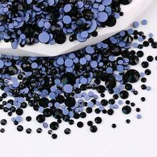 SS6 2mm-SS12 3mm, 1440pcs/Pack, SS16 4mm, 720pcs/Pack, SS20 4.8mm, 360pcs/Pack, SS30 6.4mm, 288pcs/Pack, Round Flat Bottom Glass Crystal Rhinestones, Multi-Color Crystal Gems Hot-Fix DMC Jewelry Beads For DIY Nail Art, Clothing, Bags, Shoes, Crafts, Sparkling Nail Stickers Decoration - Multicolor - View 187
