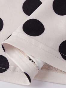 Women Tank Tops Sleeveless Adjustable Spaghetti Strap Dot Print Summer Slim Fit Vest Shirts - White - View 5