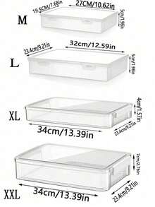 Hộp đựng tài liệu trong suốt cỡ A4 có tay cầm, hộp nhựa PET, hộp đựng thẻ ID, hộp đựng di động có thể xếp chồng lên nhau dùng để đựng giấy tờ, tạp chí, ảnh và tài liệu, hộp đựng trong suốt, thích hợp cho gia đình, văn phòng và trường học. - Trong sáng - Xem 6