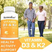 Kenofor Vitamin D3 And K2 - Contains Essential Vitamins To Support The Body - Balances Bodily Functions During Menopause - 120 Capsules - 1 chai - Xem 3